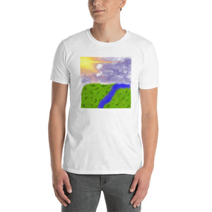 Short-Sleeve T-Shirt "Grass / Creek landscape"