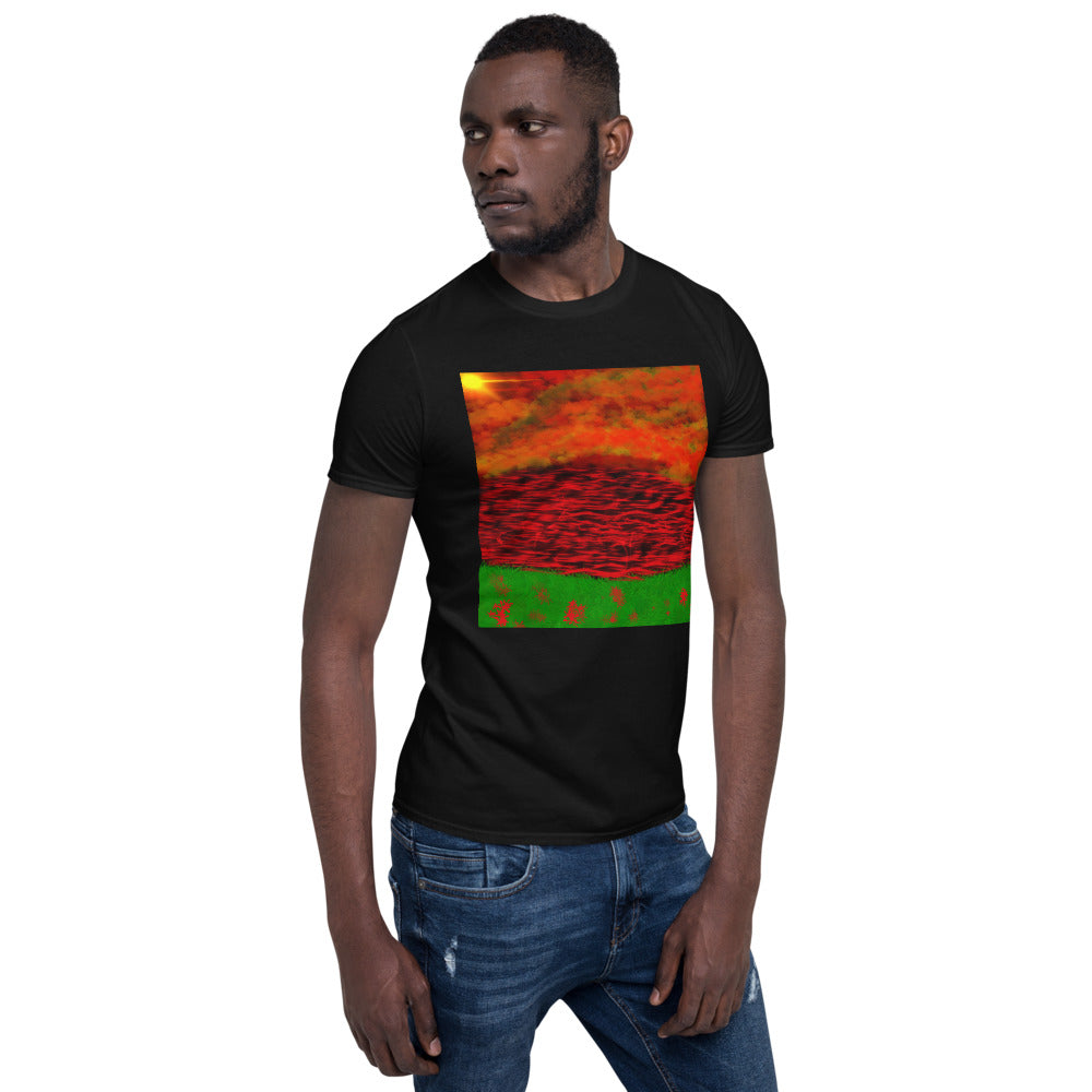 Short-Sleeve T-Shirt "Red Ocean Landscape"