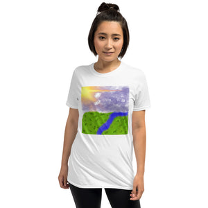 Short-Sleeve T-Shirt "Grass / Creek landscape"